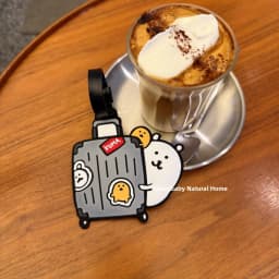 Cute Cartoon Self-deprecating Bear Luggage Tag Travel Bag Check-in Anti-loss Pendant Name Tag Spring 2026 Fashion Accessories