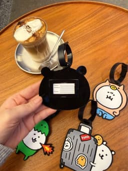 Cute Cartoon Self-deprecating Bear Luggage Tag Travel Bag Check-in Anti-loss Pendant Name Tag Spring 2026 Fashion Accessories