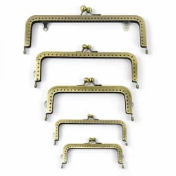 2/5Pcs 8.5-18.5cm Metal Handles for Handbag Square Brass Purse Frame Kiss Clasp DIY Sewing Brackets Wallet Handle Accessories