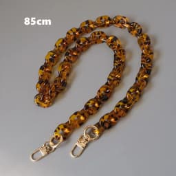 New Fashion Woman Handbag Accessory Parts Amber Acrylic Resin Chain Luxury Leopard Strap Women Shoulder Cute Clutch Chains
