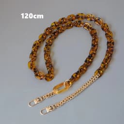 New Fashion Woman Handbag Accessory Parts Amber Acrylic Resin Chain Luxury Leopard Strap Women Shoulder Cute Clutch Chains