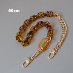 New Fashion Woman Handbag Accessory Parts Amber Acrylic Resin Chain Luxury Leopard Strap Women Shoulder Cute Clutch Chains