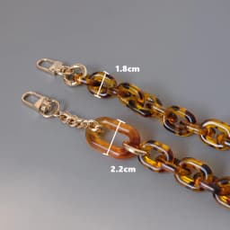 New Fashion Woman Handbag Accessory Parts Amber Acrylic Resin Chain Luxury Leopard Strap Women Shoulder Cute Clutch Chains