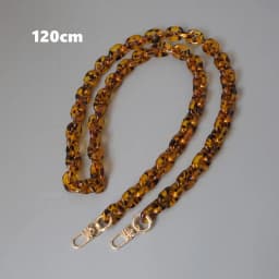 New Fashion Woman Handbag Accessory Parts Amber Acrylic Resin Chain Luxury Leopard Strap Women Shoulder Cute Clutch Chains