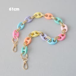 New Fashion Woman Bag Accessory Detachable Candy Acrylic Chain Cute Acrylic Luxury Strap Women Elegant Bag Shoulder Handle Chain