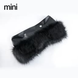 New Women Winter Autumn Faux Fox Fur Furry Trim Trims for O BAG Thermal Plush Decoration Fit for Classic Big Mini Obag