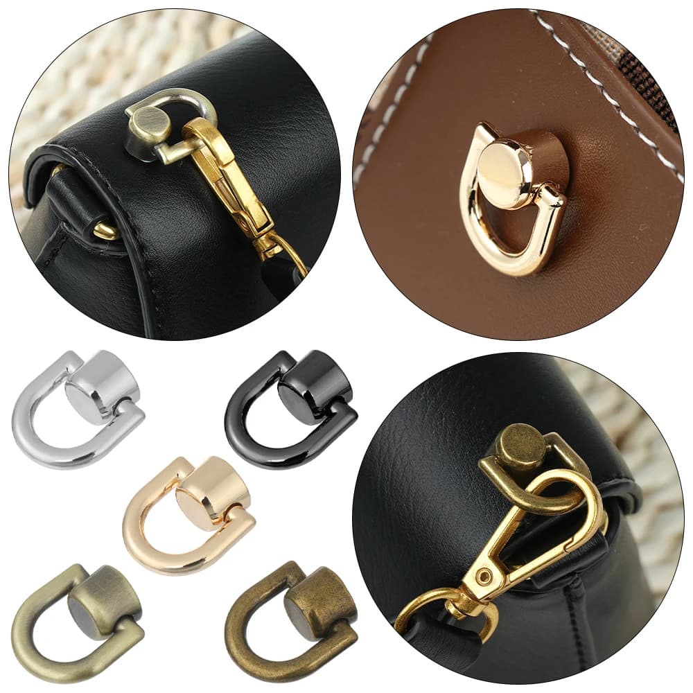 1Pcs Metal Bag Rivet Nail Buckle Studs Button Handbag Belt Hanger Leather Craft Luggage Bag Buckle Tong Snap Hardware Accessorie