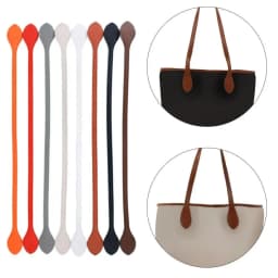 2Pcs 60cm PU Leather Bag Handle Shoulder Bag Strap Replacement Handbag Belt Straps DIY For DIY Women Handmade Bag Accessories