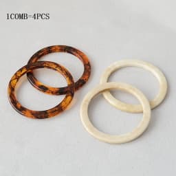 New Woman Bag Accessory Amber Beige Acrylic Resin Bag Parts Luxury Handcrafted Wristband Women Replacement Bag Handle Circlet