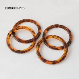 New Woman Bag Accessory Amber Beige Acrylic Resin Bag Parts Luxury Handcrafted Wristband Women Replacement Bag Handle Circlet
