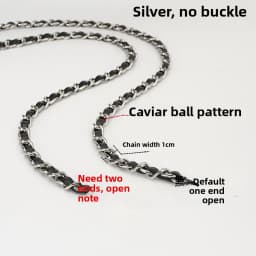 Small Fragrance Style CF Caviar Flip Cover Chain Handbag Metal Link Single Shoulder Slant Cross Ball Pattern Leather Chain Re...