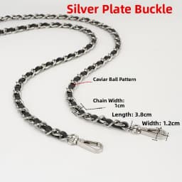 Small Fragrance Style CF Caviar Flip Cover Chain Handbag Metal Link Single Shoulder Slant Cross Ball Pattern Leather Chain Re...