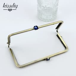 15*8CM long leg box Metal-opening Bags lotus flower candy Metal Purse frame Kiss Clasp bronze 8pcs/lot