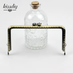 15*8CM long leg box Metal-opening Bags lotus flower candy Metal Purse frame Kiss Clasp bronze 8pcs/lot