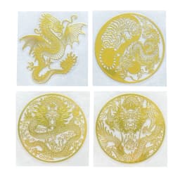 Dragon totem metal stick dragon pattern mobile phone sticker mobile phone case back stick computer decoration stick car sticker