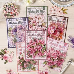 JIANWU Flowers Are in Good Place Series Vintage Landscape Material Collage Scrapbook PET Sticker Creative DIY Journal Stationery