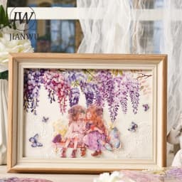 JIANWU Flowers Are in Good Place Series Vintage Landscape Material Collage Scrapbook PET Sticker Creative DIY Journal Stationery