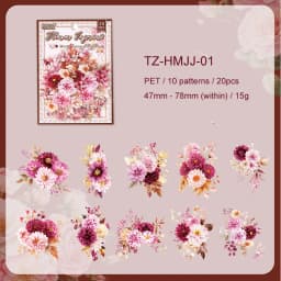 JIANWU Flowers Are in Good Place Series Vintage Landscape Material Collage Scrapbook PET Sticker Creative DIY Journal Stationery