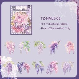 JIANWU Flowers Are in Good Place Series Vintage Landscape Material Collage Scrapbook PET Sticker Creative DIY Journal Stationery