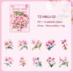 JIANWU Flowers Are in Good Place Series Vintage Landscape Material Collage Scrapbook PET Sticker Creative DIY Journal Stationery