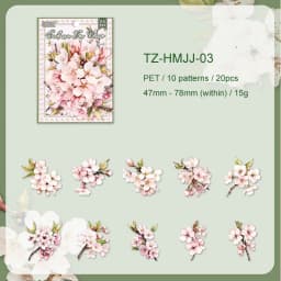 JIANWU Flowers Are in Good Place Series Vintage Landscape Material Collage Scrapbook PET Sticker Creative DIY Journal Stationery