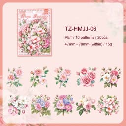 JIANWU Flowers Are in Good Place Series Vintage Landscape Material Collage Scrapbook PET Sticker Creative DIY Journal Stationery