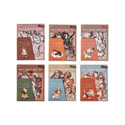 JIANWU Fuzzy Embroidery Cuties Series Kawaii Cat Dog Pet Landscape Material Collage Sticker Creative DIY Journal Stationery
