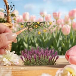 JIANWU Vintage Plant Flower Bloom Landscape Material Collage Scrapbooking PET Sticker Creative DIY Journal Stationery