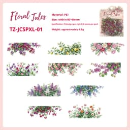 JIANWU Vintage Plant Flower Bloom Landscape Material Collage Scrapbooking PET Sticker Creative DIY Journal Stationery