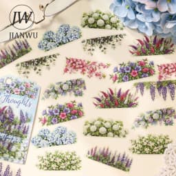 JIANWU Vintage Plant Flower Bloom Landscape Material Collage Scrapbooking PET Sticker Creative DIY Journal Stationery