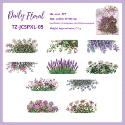JIANWU Vintage Plant Flower Bloom Landscape Material Collage Scrapbooking PET Sticker Creative DIY Journal Stationery