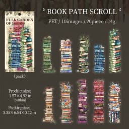 JIANWU Bookish Fragrance Fills Garden Series Vintage Flower Landscape Material Collage PET Sticker Creative Journal Stationery