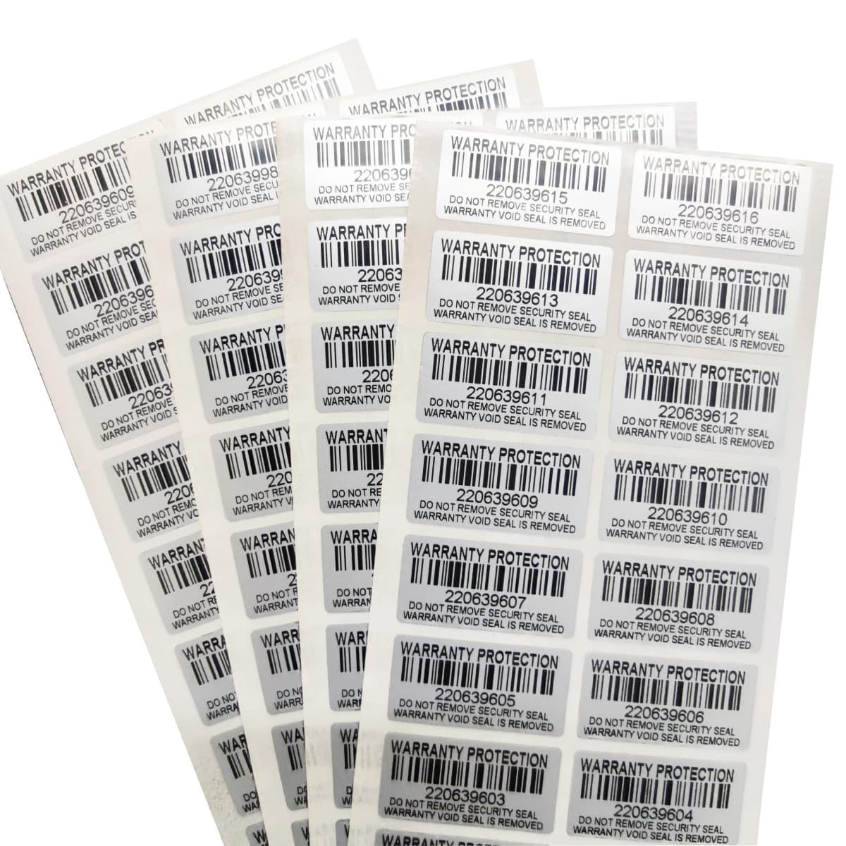 100pcs Silver Warranty Protection Sticker (30mm x 15mm) Safe Seal Anti-tamper Warranty invalid Serial number label sticker