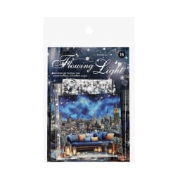 JIANWU Moment of Light Series Vintage Rain Snow Street Landscape Material Collage PET Sticker Creative DIY Journal Stationery