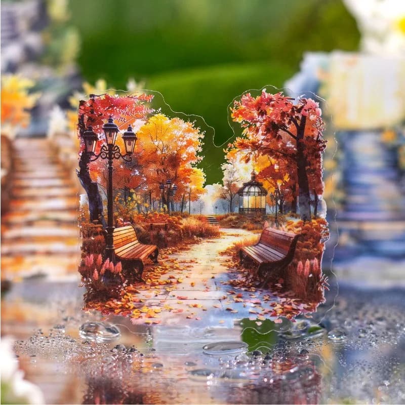 10pcs Stickers Nature Trail Landscaping Handbook DIY Material Decorative Stickers Supplies Package Scrapbook Cut 155*95mm