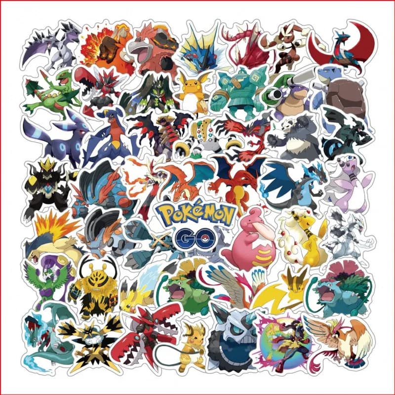 100Pcs Pokemon Stickers Set Waterproof for Cup Laptop Skateboard Decal Gift