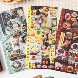Retro Cute Y2K Food Cut Film Sticker Book 30/60 Pages DIY Journal Scrapbook Phone Case Decoration Japanese Stationery Stickers