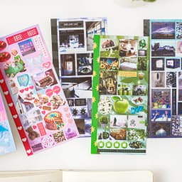 Retro Cute Y2K Food Cut Film Sticker Book 30/60 Pages DIY Journal Scrapbook Phone Case Decoration Japanese Stationery Stickers