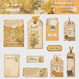 JIANWU Vintage Lace Plant Flower Label Landscape Material Collage Scrapbooking Sticker Creative DIY Journal Stationery