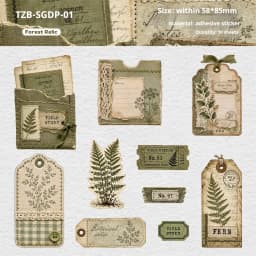 JIANWU Vintage Lace Plant Flower Label Landscape Material Collage Scrapbooking Sticker Creative DIY Journal Stationery