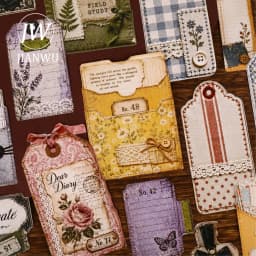 JIANWU Vintage Lace Plant Flower Label Landscape Material Collage Scrapbooking Sticker Creative DIY Journal Stationery