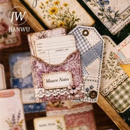 JIANWU Vintage Lace Plant Flower Label Landscape Material Collage Scrapbooking Sticker Creative DIY Journal Stationery