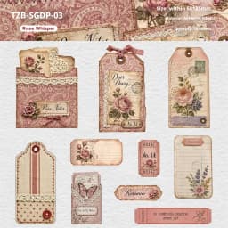 JIANWU Vintage Lace Plant Flower Label Landscape Material Collage Scrapbooking Sticker Creative DIY Journal Stationery