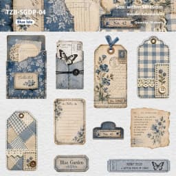 JIANWU Vintage Lace Plant Flower Label Landscape Material Collage Scrapbooking Sticker Creative DIY Journal Stationery