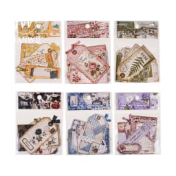 JIANWU Vintage Lace Plant Flower Label Landscape Material Collage Scrapbooking Sticker Creative DIY Journal Stationery