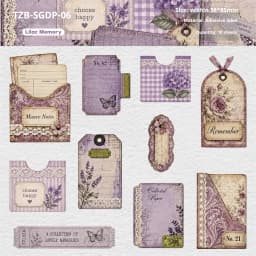 JIANWU Vintage Lace Plant Flower Label Landscape Material Collage Scrapbooking Sticker Creative DIY Journal Stationery