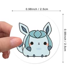 500pcs/Roll Cartoon Stickers Kawaii Anime Eevee DIY Pvc Laptop Decals Decoration Stiker Children Reward Toy Girl Gift
