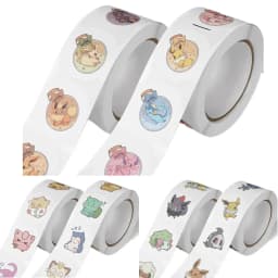 500pcs/Roll Cartoon Stickers Kawaii Anime Eevee DIY Pvc Laptop Decals Decoration Stiker Children Reward Toy Girl Gift
