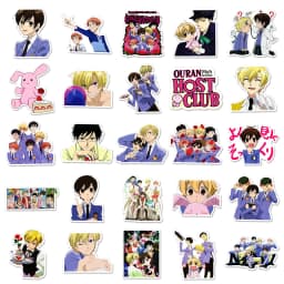 50PCS Ouran High School Host Club Stickers Campus Love Animation Decals Cartoon Toy Fridge Luggage Guitar