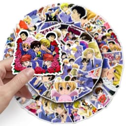 50PCS Ouran High School Host Club Stickers Campus Love Animation Decals Cartoon Toy Fridge Luggage Guitar